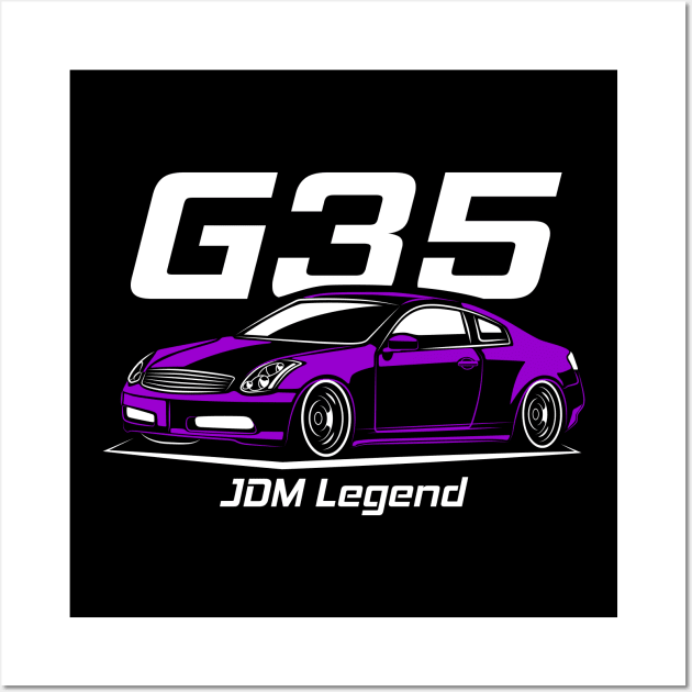 Racing Purple G35 Coupe Wall Art by GoldenTuners